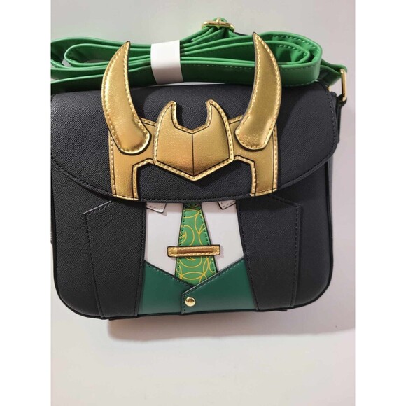 Loungefly Marvel Loki For President Cosplay Crossbody NEW Handbag Tie - Picture 6 of 6